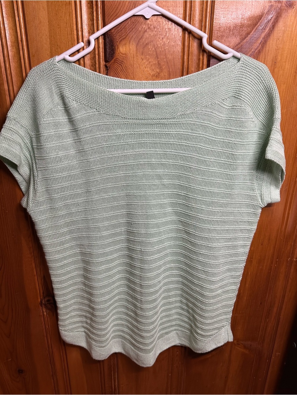 Talbots Mint Green Short-Sleeve Knit Scoop Neck Sweater - Picture 4 of 12